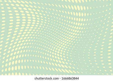  Comic background. Pop art style. Pattern with small circles, dots. Halftone dotted backdrop. Design for web banners, wallpaper, sites. Vector illustration. Green and yellow color.