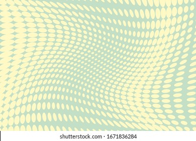  Comic background. Pop art style. Pattern with small circles, dots. Halftone dotted backdrop. Design for web banners, wallpaper, sites. Vector illustration. Green and yellow color.