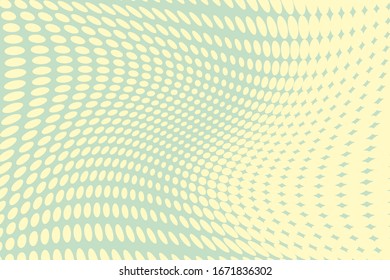  Comic background. Pop art style. Pattern with small circles, dots. Halftone dotted backdrop. Design for web banners, wallpaper, sites. Vector illustration. Green and yellow color.