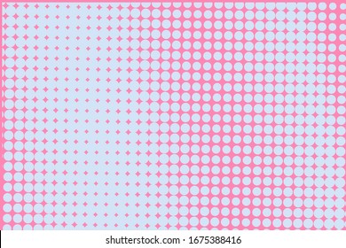  Comic background. Pop art style. Pattern with small circles, dots. Halftone dotted backdrop. Design for web banners, wallpaper, sites. Vector illustration.