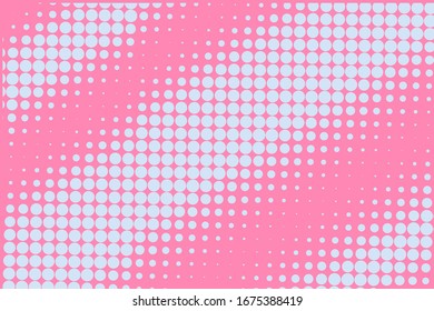  Comic background. Pop art style. Pattern with small circles, dots. Halftone dotted backdrop. Design for web banners, wallpaper, sites. Vector illustration.