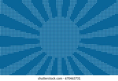 Comic background. Pop art style. Pattern with circles, halftone dotted backdrop. Radiating from the center starburst, sun burst rays, lines. Design for web banners, Wallpaper,sites Vector illustration