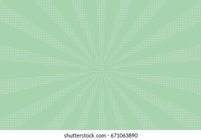 Comic background. Pop art style. Pattern with circles, halftone dotted backdrop. Radiating from the center starburst, sun burst rays, lines. Design for web banners, Wallpaper,sites Vector illustration