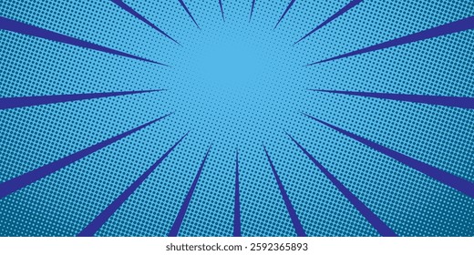 Comic background. Pop art texture. Starburst cartoon style. Anime design with explosion effect for print. Fun dot pattern. EPS 10