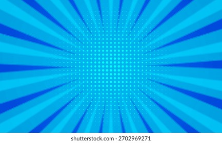 Fondo cómico. Textura de arte Pop. Estilo de dibujos animados Starburst. Diseño anime con efecto de explosión para impresión. Divertido patrón de puntos. Diseño moderno