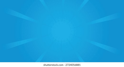 Fondo cómico. Textura de arte Pop. Estilo de dibujos animados Starburst. Diseño anime con efecto de explosión para impresión. Divertido patrón de puntos. Fondo azul con degradado de semitono.