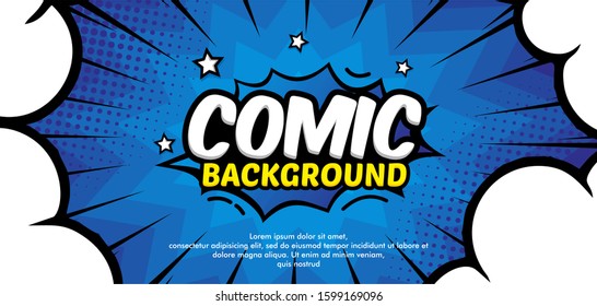 comic background raster gradient halftone pop art retro style with cloud