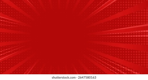 Fondo cómico con color rojo