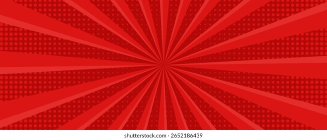 Plano de fundo cômico com cor vermelha