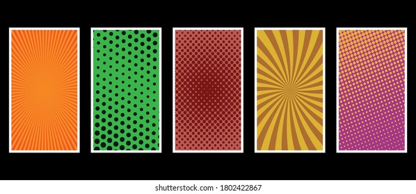 Antecedentes cómicos en estilo de arte pop retro. Ilustración vectorial de material.