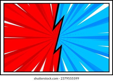 Comic background template. Vector design.
