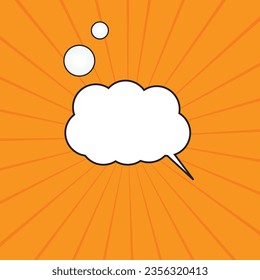 Comic background template for vintage style poster with speech bubble, vintage advertising concept