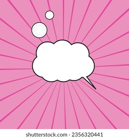 Comic background template for vintage style poster with speech bubble, vintage advertising concept