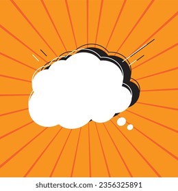 Comic background template for vintage style poster with speech bubble, vintage advertising concept