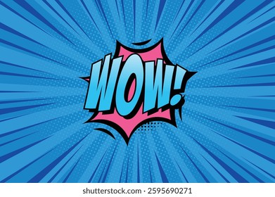 COMIC BACKGROUND WITH THE WORD OF WOW