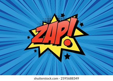 COMIC BACKGROUND WITH THE WORD OF ZAP