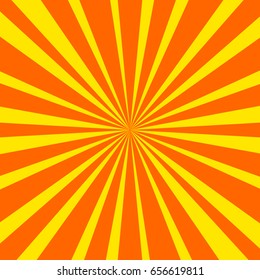 Comic Background Yellow Orange Sunburst Pattern Stock Vector (Royalty ...