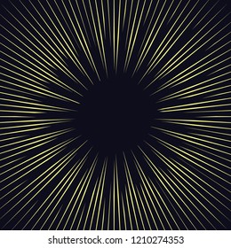 comic background with yellow rays on black