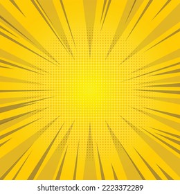 Comic background yellow with zoom effect