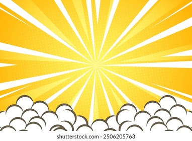 comic background.colorful.yellow gradations.zoom effect.abstract background.modern.geometric.eps 10