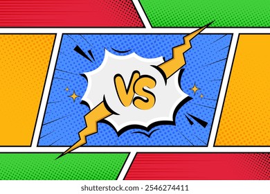 comic backround image pop art versus cloud cartoon template