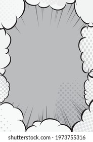 Comic balloon bomb concentrated line background