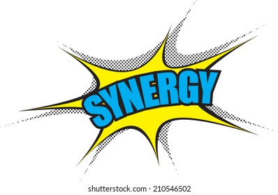 Comic Balloon Power Word: Synergy