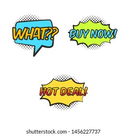 Comic Balloon Speech Vector Design