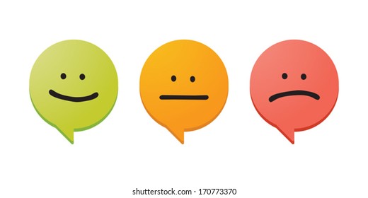 Comic balloons wiith emoticons