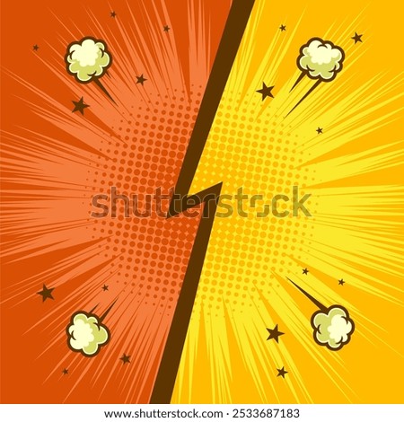 Comic battle versus fight template background