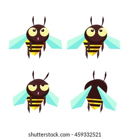 comic bee in a different mood