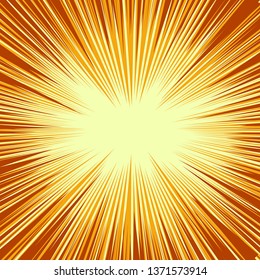 Comic big burst background with rays and beams effects. Vector illustration