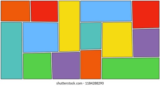 Comic Blank Colorful Scenes Collection Empty Stock Vector (Royalty Free ...