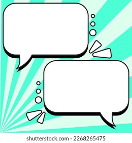 Comic Blank Speech Bubble With Copy Space Over Color Background Design. Empty Template In Explosion Framework Representing Fancy Add and Attractive Message.