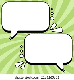 Comic Blank Speech Bubble With Copy Space Over Color Background Design. Empty Template In Explosion Framework Representing Fancy Add and Attractive Message.