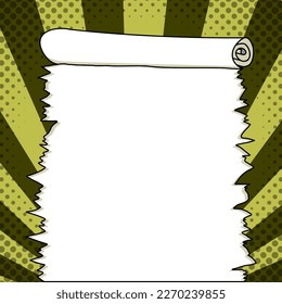 Comic Blank Speech Bubble With Copy Space Over Color Background Design. Empty Template In Explosion Framework Representing Fancy Add and Attractive Message.