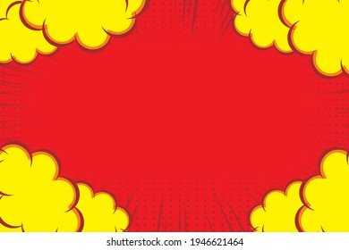Comic blank template with explosion vector