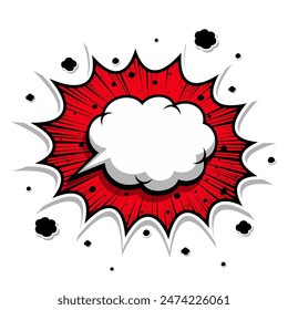 Comic blank text speech bubbles in pop art style vector illustration