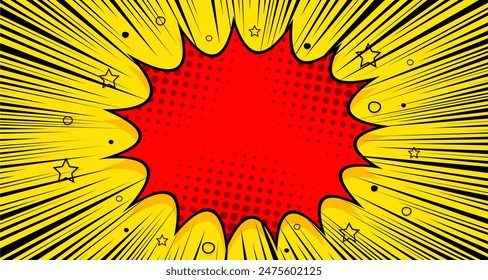 Comic blank text speech bubbles in pop art style vector illustration