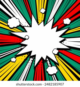 Comic blank text speech bubbles in pop art style vector illustration