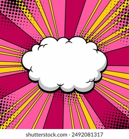Comic blank text speech bubbles in pop art style vector illustration