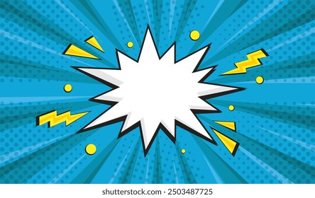 Comic blank text speech bubbles in pop art style vector illustration
