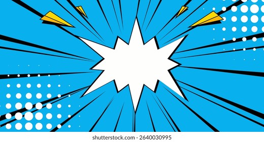Comic blank text speech bubbles in pop art style vector illustration eps 10