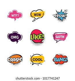 Comic Book Art Lettering Set Stock Vector (Royalty Free) 1017741247