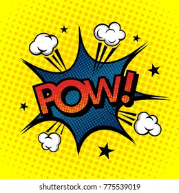 Comic book. Art vector with sound POW!