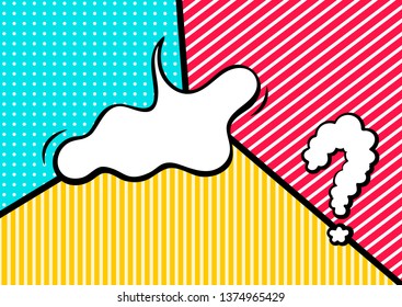 Comic book background.
Blank white speech bubbles of different shapes. Vector illustration in pop art retro style