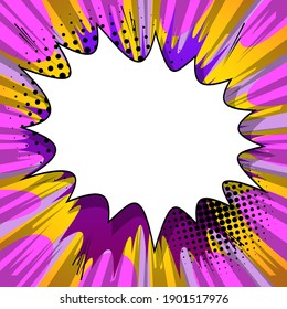 Comic book background with colored explosion effect and space for text. Vector illustration.