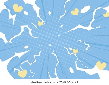 Comic book background with explosion and stars. Vector Illustration.