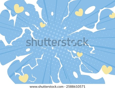 Comic book background with explosion and stars. Vector Illustration.