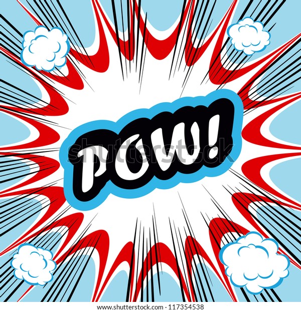 Comic Book Background Pow Concept Conceptual Stock Vector (Royalty Free ...